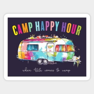 Camp Happy Hour (for dark shirts) Magnet